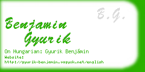 benjamin gyurik business card